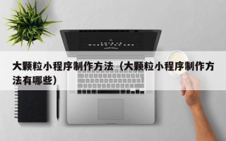 西安大颗粒小程序制作方法（大颗粒小程序制作方法有哪些）